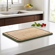 KESPER with green border, 40 × 30 × 1,6 cm, bamboo - Cutting Board