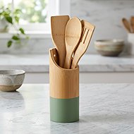 KESPER Bamboo set, diameter 9 cm, 4 pcs, light brown/green - Kitchen Utensil Set