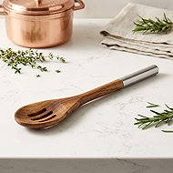 Kesper Cooking pan with metal handle, acacia wood, length 300 mm, perforated - Cooking Spoon