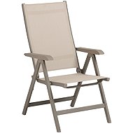 Kettler Basic Plus Folding aluminium chair taupe/beige - Garden Armchair