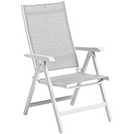 Kettler Basic Plus Reclining aluminium chair white/light grey - Garden Armchair