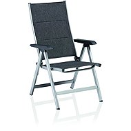 Kettler Basic Plus Padded Aluminium Reclining Chair Silver/Anthracite - Garden Armchair