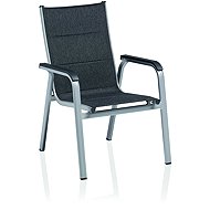 Kettler Basic Plus Padded Aluminum Chair Silver/Anthracite - Garden Armchair