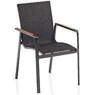 Kettler Diamond Aluminium chair with teak arms, anthracite - Garden Armchair