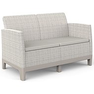 Keter Scandi Forma 2 Seaters Sofa, Pebble Grey/Soft beige - Garden Bench