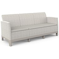 Keter Scandi Forma 3 Seaters Sofa, Pebble Grey/Soft beige - Garden Bench