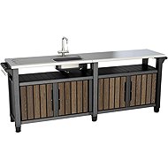 Keter Unity Chef Grill table 415 l, walnut - Garden Table
