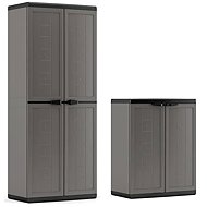 KETER JOLLY HIGH + JOLLY LOW wardrobe set - Garden Storage Cabinet