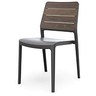 Keter DECO PORTO - walnut / graphite - Garden Armchair
