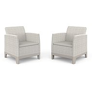 Keter SCANDI FORMA DUO SET - pebble grey / soft beige - Garden Armchair