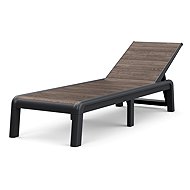 Keter DECO PORTO - walnut / graphite - Garden Lounger