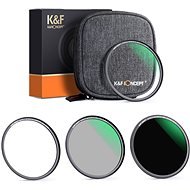 K&F Concept Magnetfilter Set 3 Stück (MCUV, CPL, ND1000) - 55 mm - Polarisationsfilter