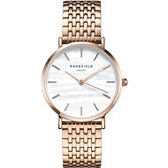 ROSEFIELD The Upper East Side White MOP Rosegold - Women's Watch