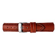 VUCH Leather Strap, Silver/Brown P375 - Watch Strap