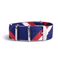 VUCH Nylon Strap, Silver/Blue/Red P890 - Watch Strap