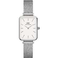 DANIEL WELLINGTON Quadro Pressed Mesh Silver/White - Women's Watch