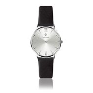 Paul Mc Neal Silver Black Leather MAK-1020S - Women's Watch