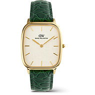 DANIEL WELLINGTON Marlon Green Croc Belly Linen Gold DW00100954 - Watch