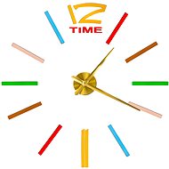 KIK KX3514 Design sticker clock, 1 digit, 100-120 cm - Wall Clock