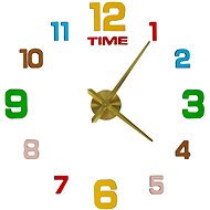 KIK KX3516 Design sticker clock with coloured numerals, 12 numerals, 80-90 cm - Wall Clock