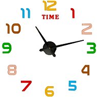 KIK KX3513 Design sticker clock with coloured numerals, 12 numerals, 80-90 cm - Wall Clock
