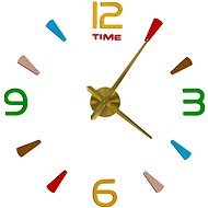 KIK KX3515 Design sticker clock with coloured numerals 80-90 cm - Wall Clock