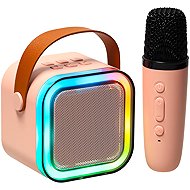 KIK KX3377 Karaoke Bluetooth speaker 6 W, 2 × wireless microphone, pink - Microphone