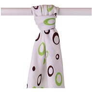 KIKKO XKKO BMB Bamboo towel 90 × 100, Spirals&Bubbles, Lime Bubbles - Children's Bath Towel