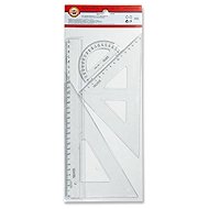 KOH-I-NOOR 750748 Set von geometrischen Zeichengeräten, groß, 4 Stück - Lineal