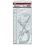 KOH-I-NOOR 751020 sada geometrických pravítek pro leváky, 4 ks - Ruler