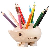 KOH-I-NOOR 9960S dřevěný ježek s pastelkami natur, mini 12 barev - Coloured Pencils