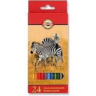 Koh-i-noor 3554/24 - Zebra school crayons - 24 pcs - Coloured Pencils