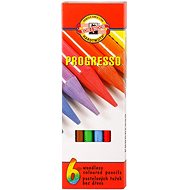 Koh-i-noor PROGRESSO 8755/6 - lacquered crayons - 6 pcs - Coloured Pencils