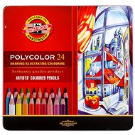 Koh-i-noor POLYCOLOR 3824/24 - art crayons in a tin case - 24 pcs - Coloured Pencils