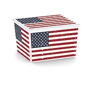 KIS C Box Style American Flag Cube 27 litres - Storage Box