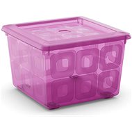 KIS Square Box with wheels 28 litres pink - Storage Box