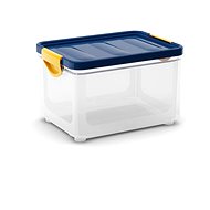 KIS Clipper Box M transparent-blue lid 20l - Storage Box