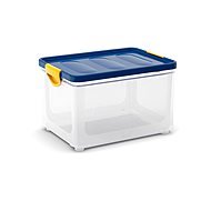 KIS Clipper Box L priehľadný-modré veko 33 l - Úložný box