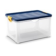 KIS Clipper Box XL átlátszó-kék fedelű 60l - Tároló doboz