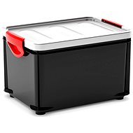 KIS Clipper Box M with Lid Black-Grey 20l - Storage Box