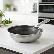 KITCHISIMO Wok 28 cm induction bottom stainless steel/aluminum - Wok Pan