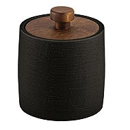 Kleine Wolke Cotton Pad Jar HARPER Black - Storage Jar