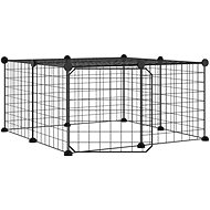 SHUMEE 12-panel pet pen with door black 35 × 35 cm steel, 3114051 - Pen for Rodents
