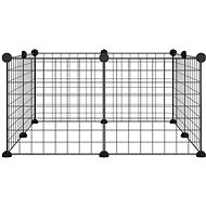 SHUMEE 8 panel pet pen black 35 × 35 cm steel, 171621 - Cage for Rodents