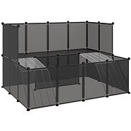 SHUMEE Klec pro malá zvířata černá 143 × 107 × 93 cm PP a ocel - Cage for Rodents