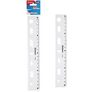 Comix Ruler with shapes 20cm, clear, R1005 - Ruler