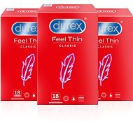 DUREX Feel Thin Classic Pack 3 × 18 pcs - Condoms