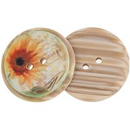 BELLATEX Set of 3 pieces, 2,5 cm sunflowers - 350451 - Button