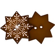 BELLATEX Set of 3 pcs, 3,5 cm flake brown - 400618 - Button