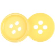 Bellatex Button 1 cm yellow 4 holes 366285O set of 6 - Button